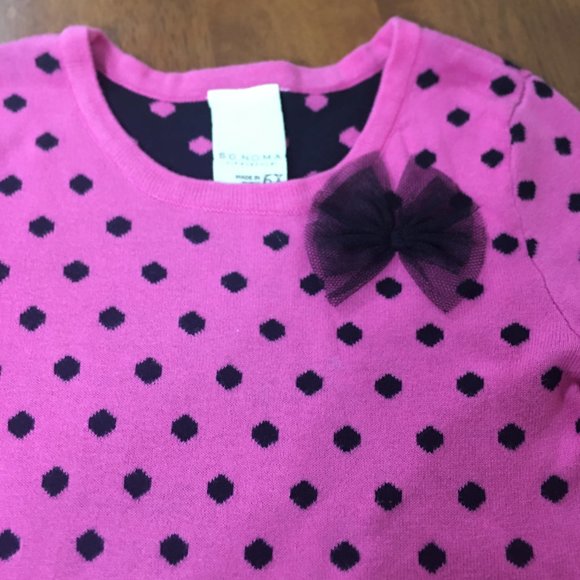 Little Girls Polka Dot Sweater - Picture 3 of 4